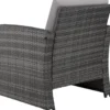 tectake - loungeset Lucca - 1 bank/2 stoelen/1 tafel - grijs