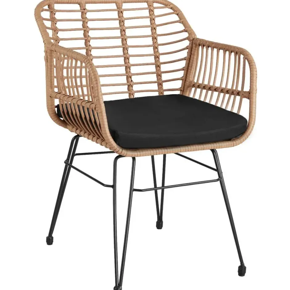 tectake - loungeset Molfetta - wicker - natuurkleur