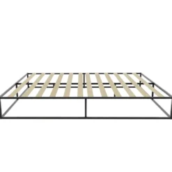 tectake Metalen bedframe Kyoto met lattenbodem, 250 kg, 140 x 200 cm, Zwart