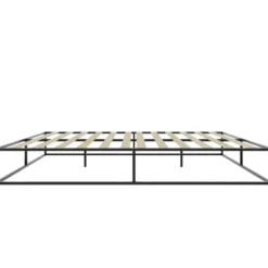 tectake Metalen bedframe Kyoto met lattenbodem, 250 kg, 140 x 200 cm, Zwart