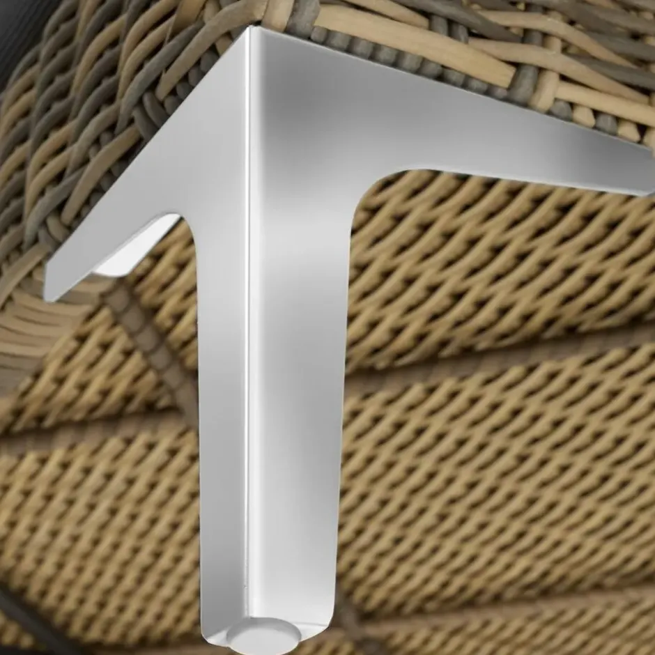 tectake Modulaire ratelset Villanova aluminium, linkerhoek, Gemêleerd Antraciet