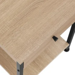 tectake Nachtkastje Bradford 40x40x55,5cm, Industrieel Licht Hout, Eiken Sonoma
