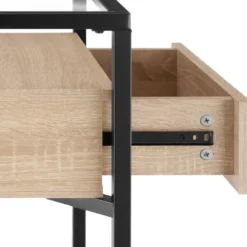 tectake Nachtkastje Preston 43x45x54,5cm, Industrieel Licht Hout, Eiken Sonoma