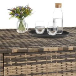 tectake - Opbergbox - Grote Opbergbox - Natuur - Aluminium - 145x82,5x79,5 cm