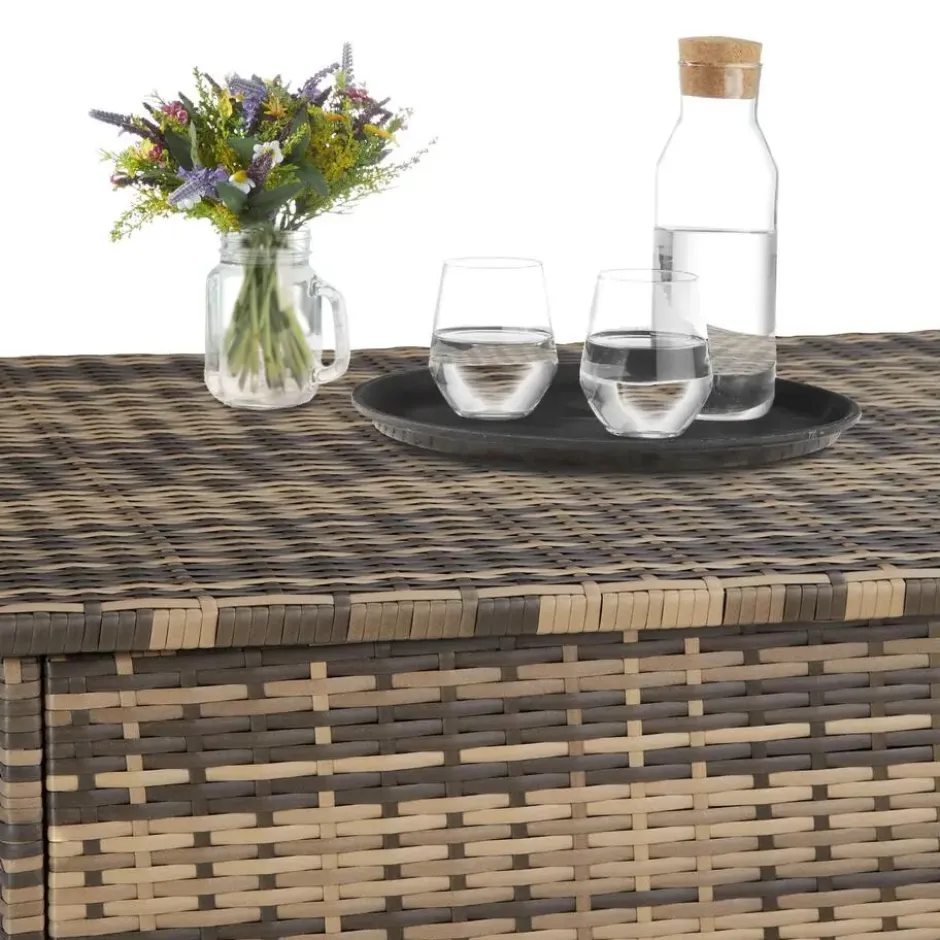 tectake - Opbergbox - Grote Opbergbox - Natuur - Aluminium - 145x82,5x79,5 cm