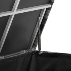 tectake Opbergbox, 253 l, Aluminium, 2 zwenkwielen met rem, Grijs