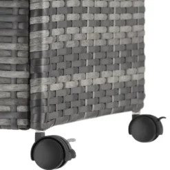 tectake Opbergbox, 253 l, Aluminium, 2 zwenkwielen met rem, Grijs