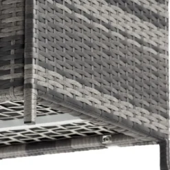 tectake Opbergbox, 253 l, Aluminium, 2 zwenkwielen met rem, Grijs