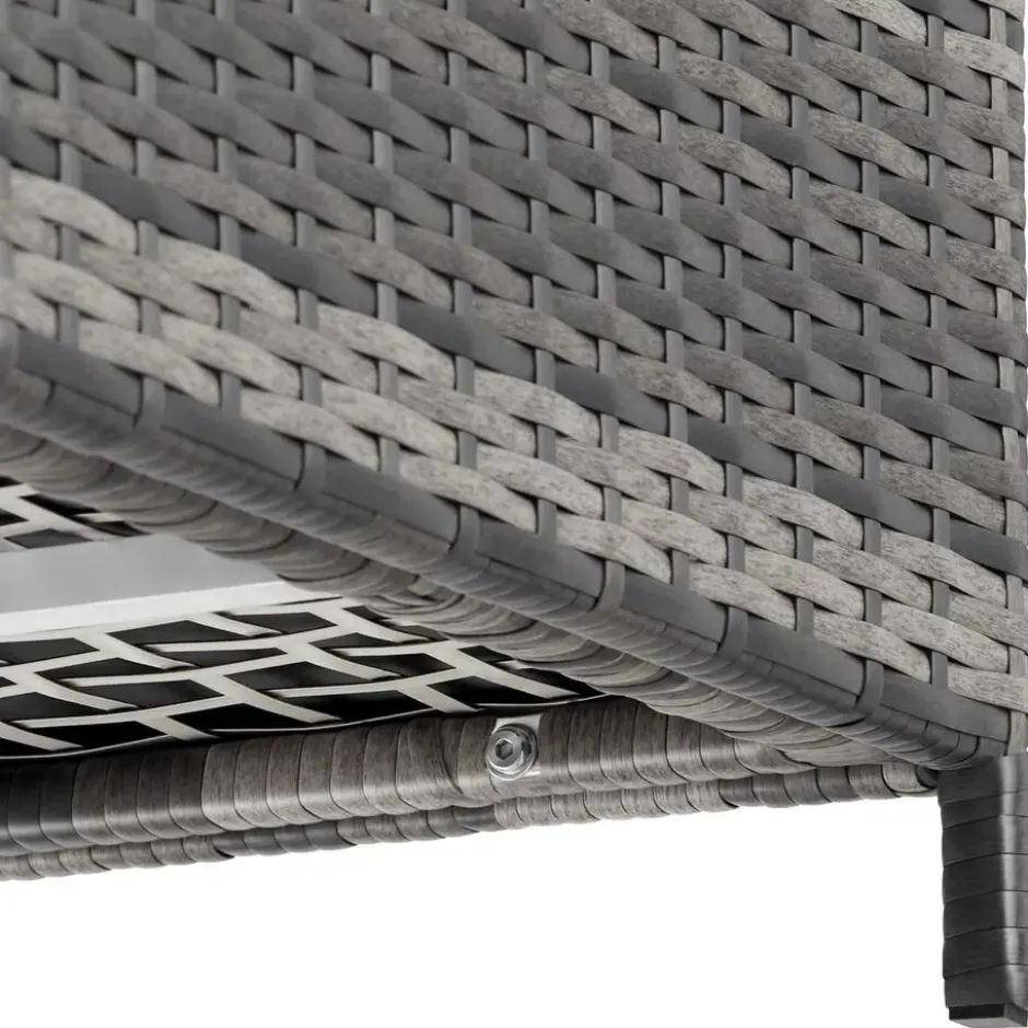 tectake Opbergbox, 253 l, Aluminium, 2 zwenkwielen met rem, Grijs