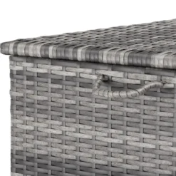 tectake Opbergbox, 253 l, Aluminium, 2 zwenkwielen met rem, Grijs