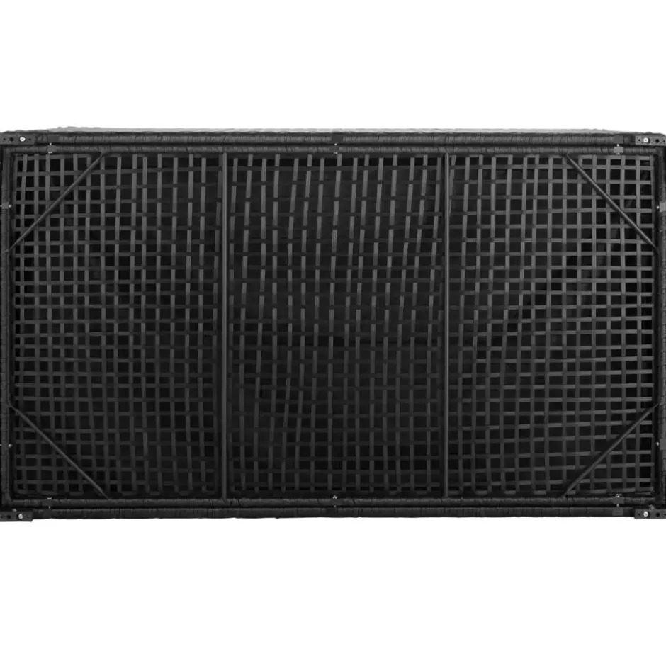 tectake Opbergbox - Zwart - 145x83x80cm - Verstevigd Deksel - Gasdrukveer