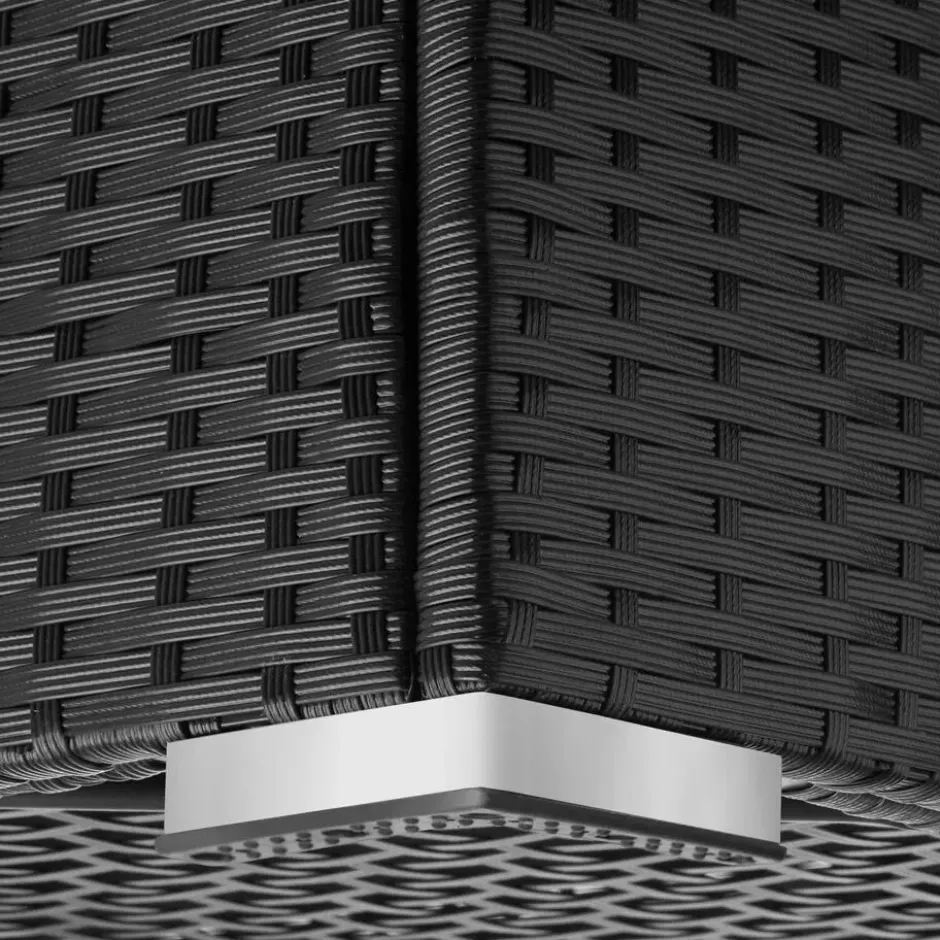 tectake Opbergbox - Zwart - 145x83x80cm - Verstevigd Deksel - Gasdrukveer