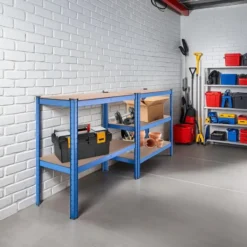 tectake Opslagrek 5 niveaus, Blauw