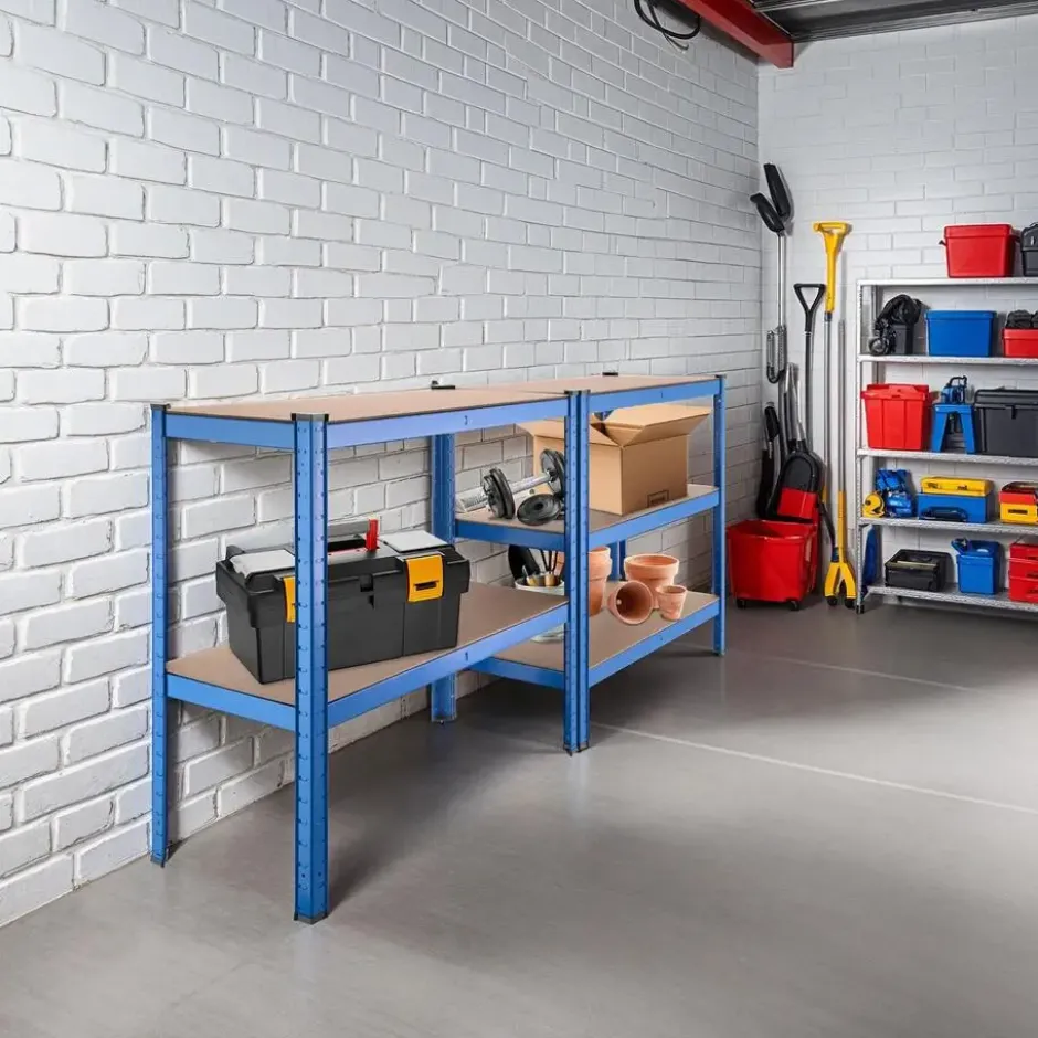 tectake Opslagrek 5 niveaus, Blauw