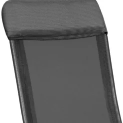 tectake 2 opvouwbare aluminium tuinstoelen met rug- en voetsteun, Antraciet