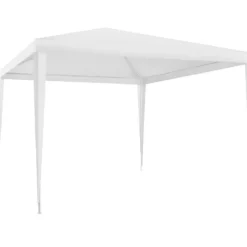 tectake Paviljoen Barinas met 3 zijdelen, waterdicht, 3x3m, Wit
