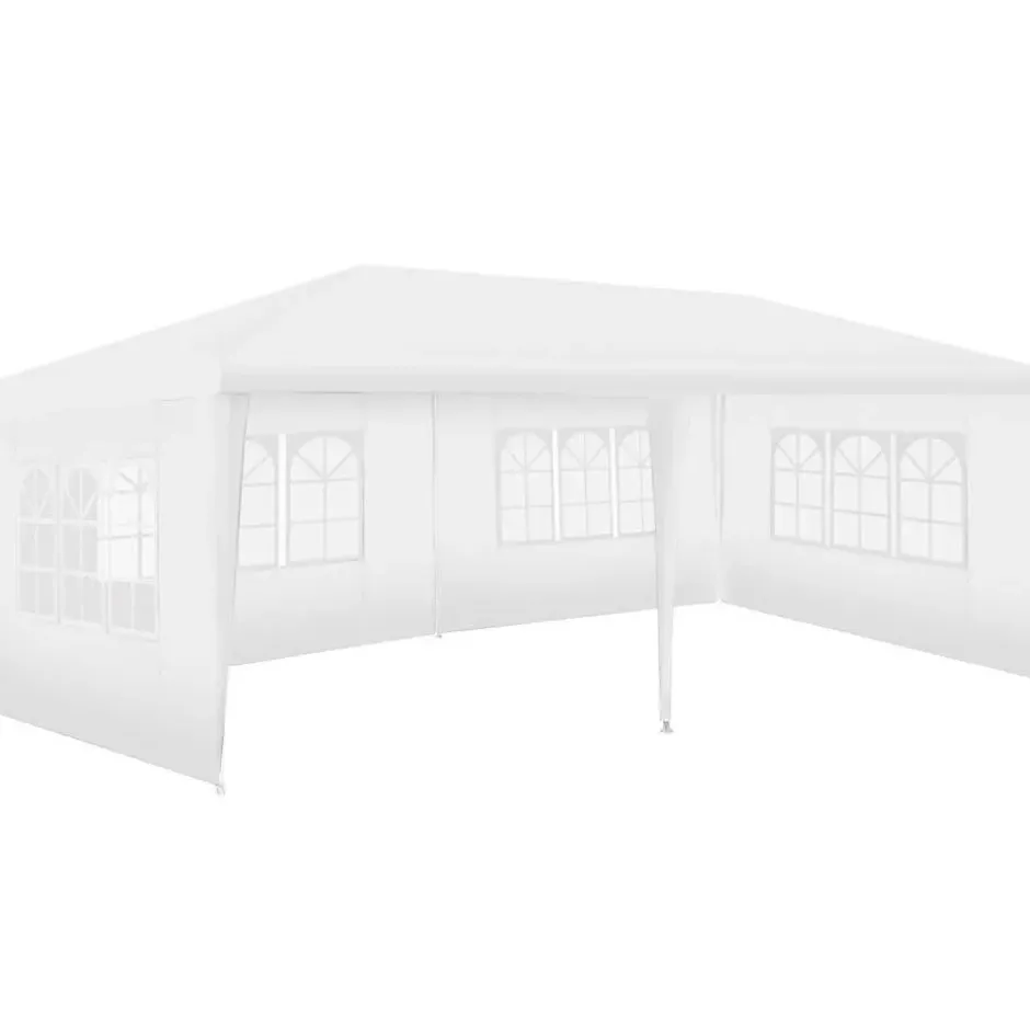 tectake Paviljoen Novara met 5 zijpanelen, waterdicht, 6x3m, Wit