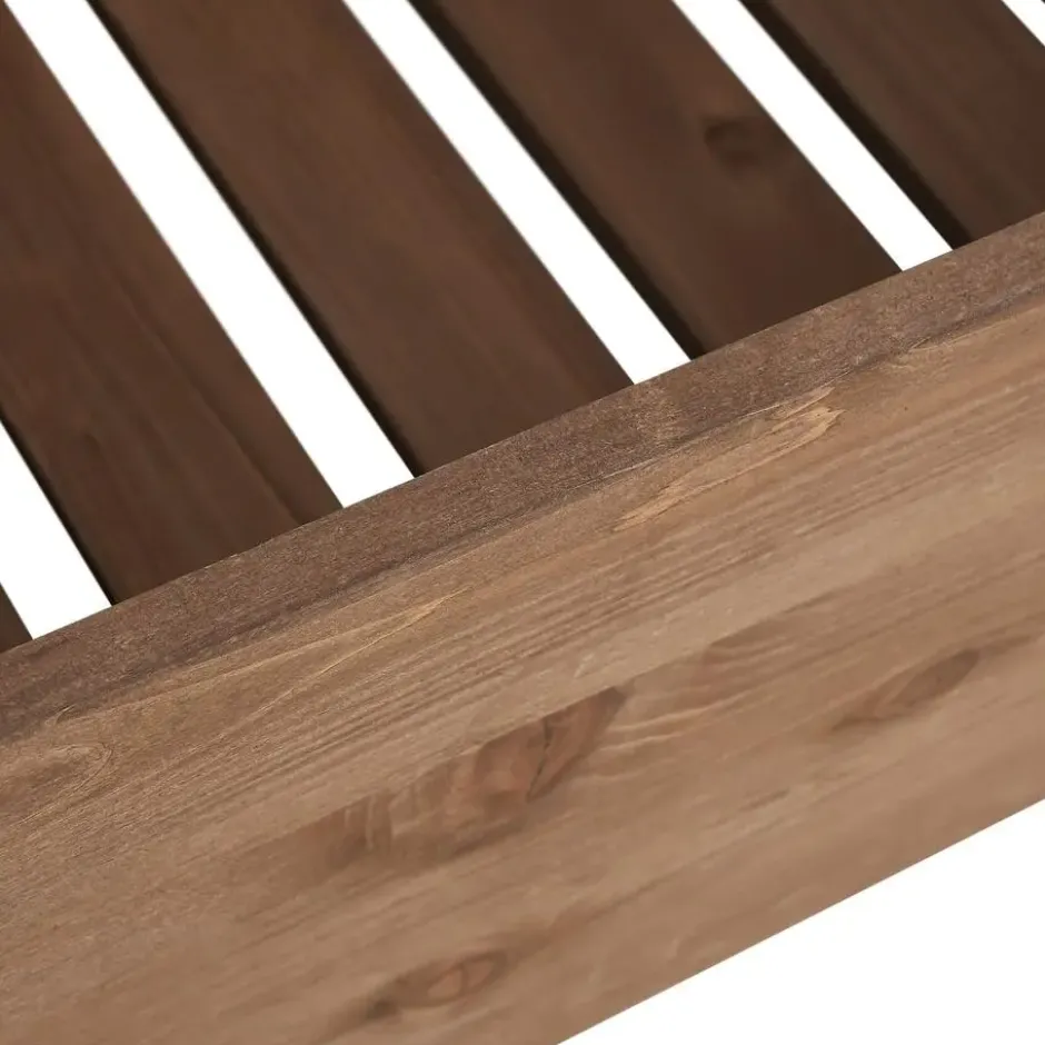 tectake Plantenbak Flora, gelakt hout, met plantenfolie, Bruin