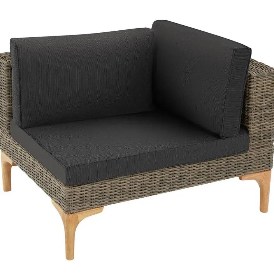 tectake Rotanlounge met aluminium frame Bellaria, Natuur