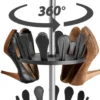tectake Schoenencarrousel 26,5x100-300cm, plek voor 48 paar schoenen, Zwart