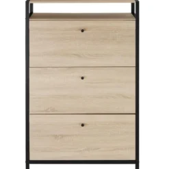 tectake Schoenenkast, Industrieel Licht Hout, Eiken Sonoma
