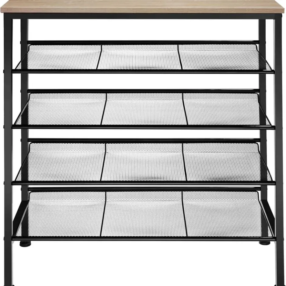 tectake Schoenenrek Bournemouth 75,5x30,5x85,5cm