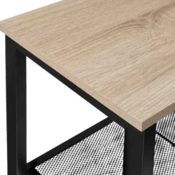 tectake Schoenenrek Taunton 80x30x45,5cm, Industrieel Licht Hout, Eiken Sonoma