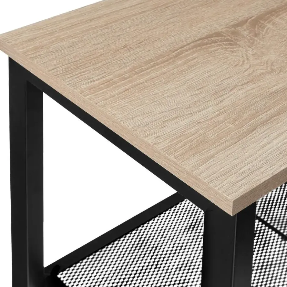 tectake Schoenenrek Taunton 80x30x45,5cm, Industrieel Licht Hout, Eiken Sonoma