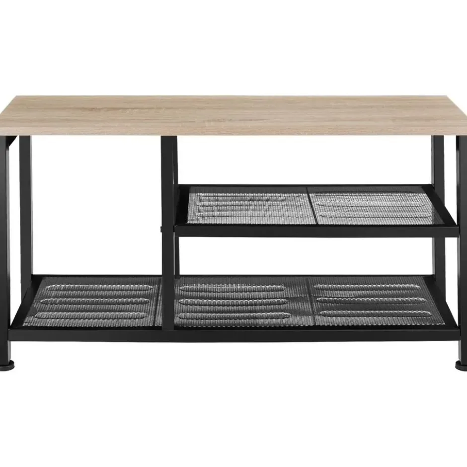 tectake Schoenenrek Taunton 80x30x45,5cm, Industrieel Licht Hout, Eiken Sonoma
