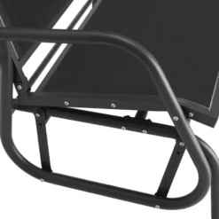 tectake Schommelbank Greta 2-zitter 121x72x86,5cm, Zwart