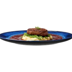 tectake Serviesset Mare van aardewerk, voor 6 personen, Blauw