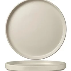 tectake Serviesset Una, van aardewerk, voor 6 personen, Taupe