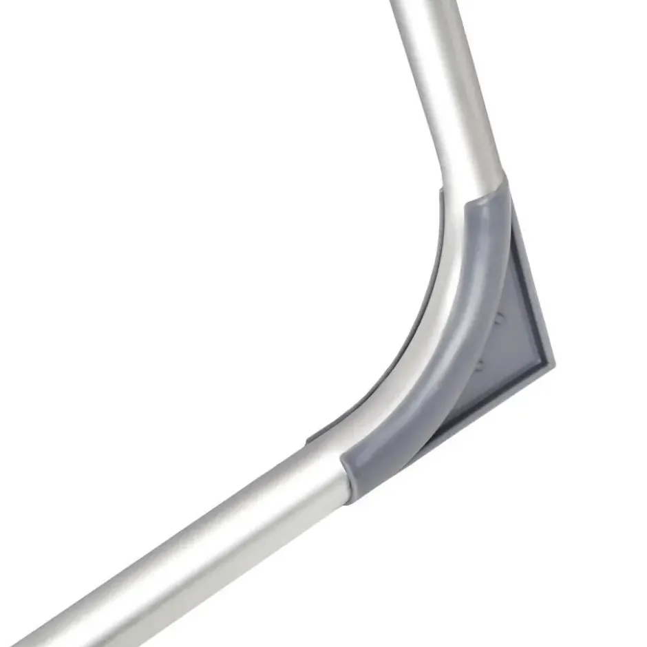 tectake Set 4 Inklapbare Tuinstoelen Aluminium Grijs 5-Stand Rugleuning