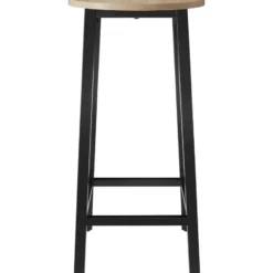 tectake Set van barkrukken Corby, Industrieel Licht Hout, Eiken Sonoma