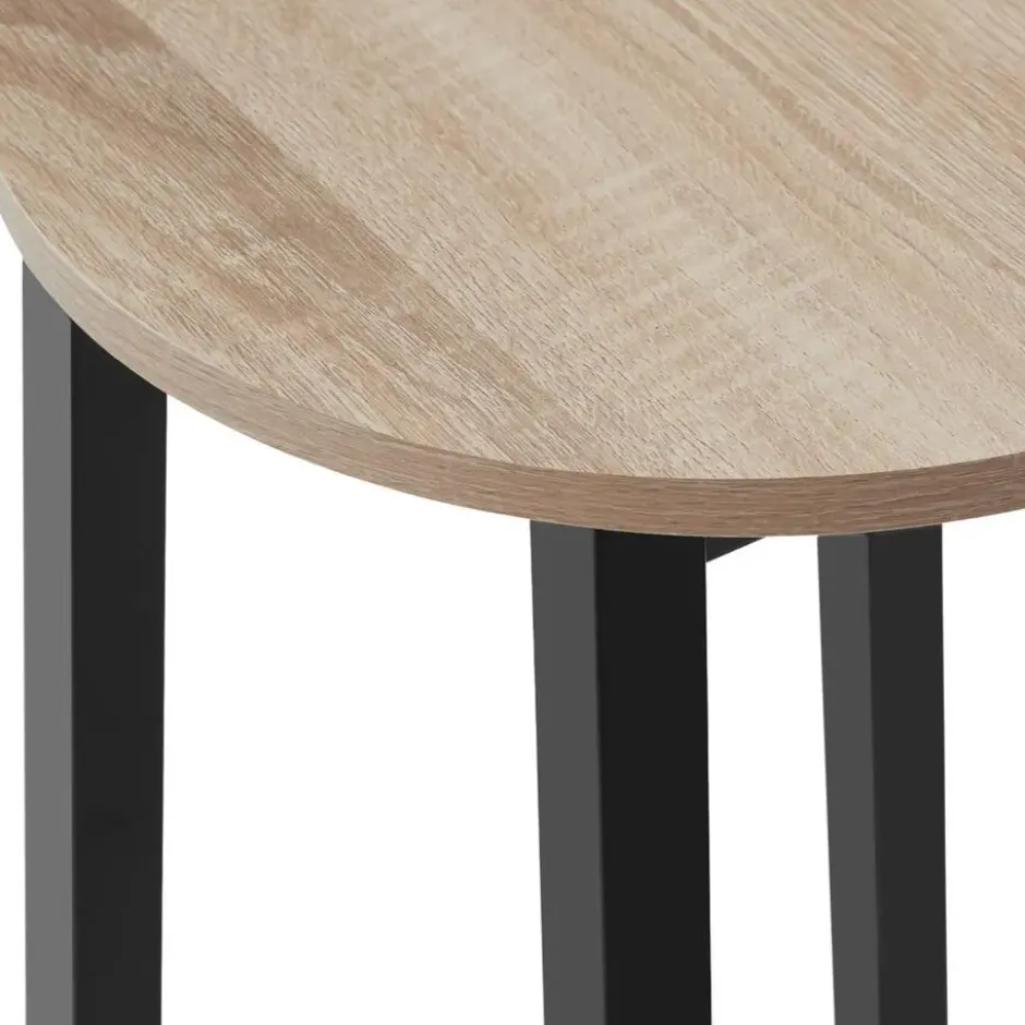tectake Set van barkrukken Corby, Industrieel Licht Hout, Eiken Sonoma