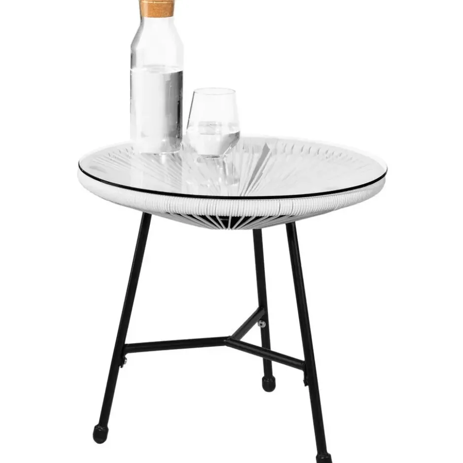 tectake Set van 2 stoelen Santana met tafel, Wit