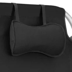 tectake Strandstoel Coral, inklapbaar met rugzakfunctie - per stuk - Zwart