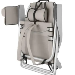 tectake Strandstoel Coral, inklapbaar met rugzakfunctie - per stuk - Beige