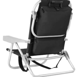 tectake Strandstoel Coral, inklapbaar met rugzakfunctie - Set van 2 - Zwart