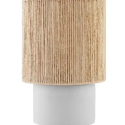 tectake Tafellamp Klea van jute in boho-stijl, 60W, Natuur