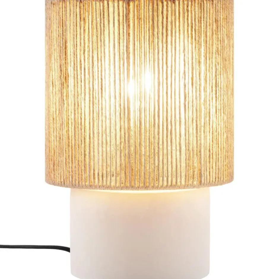 tectake Tafellamp Klea van jute in boho-stijl, 60W, Natuur