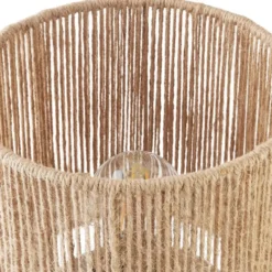 tectake Tafellamp Klea van jute in boho-stijl, 60W, Natuur