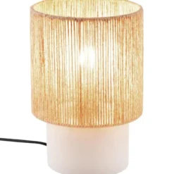 tectake Tafellamp Klea van jute in boho-stijl, 60W, Natuur