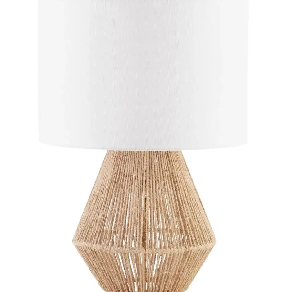 tectake Tafellamp Lignea Lux van jute in boho-stijl, 60W, Natuur