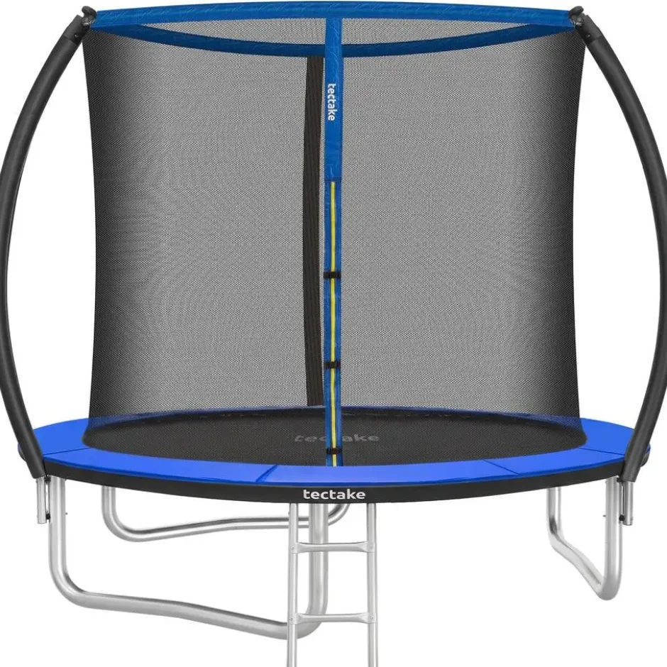 tectake Trampoline Jumpy met veiligheidsnet, Zwart/Blauw