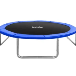 tectake Trampoline, Robuust Sporttoestel, Veiligheidsnet, Zwart/blauw