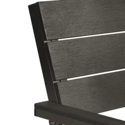 tectake Tuinbank Line 2-zits met aluminium frame 128x59x88 cm, Donkergrijs