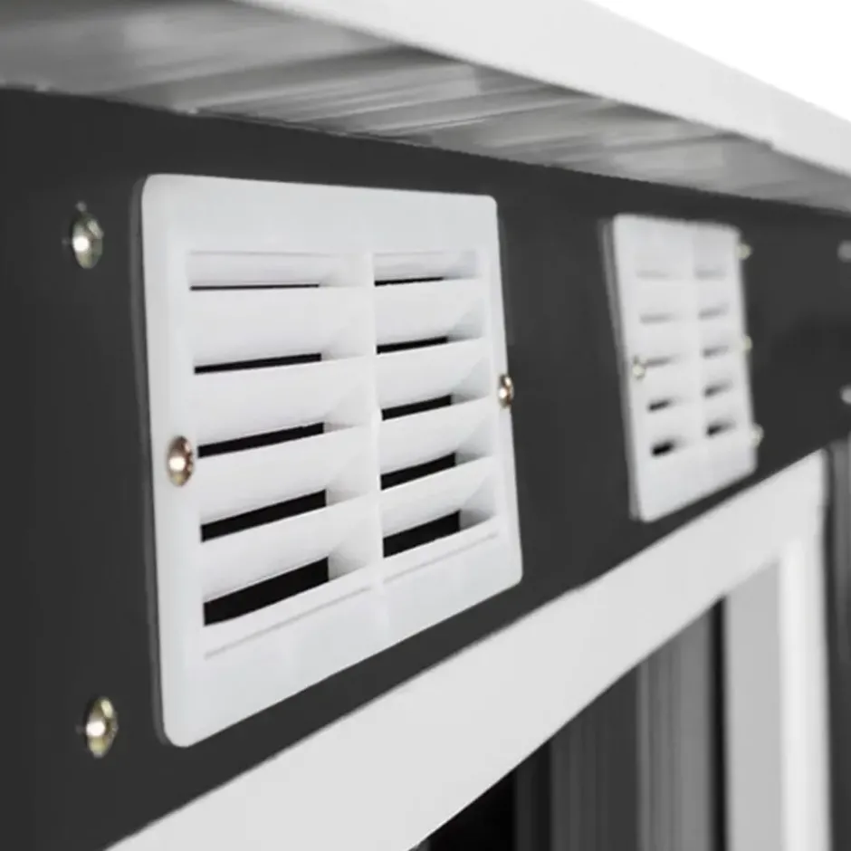 tectake Tuinhuis met hellend dak, Grijs/Wit