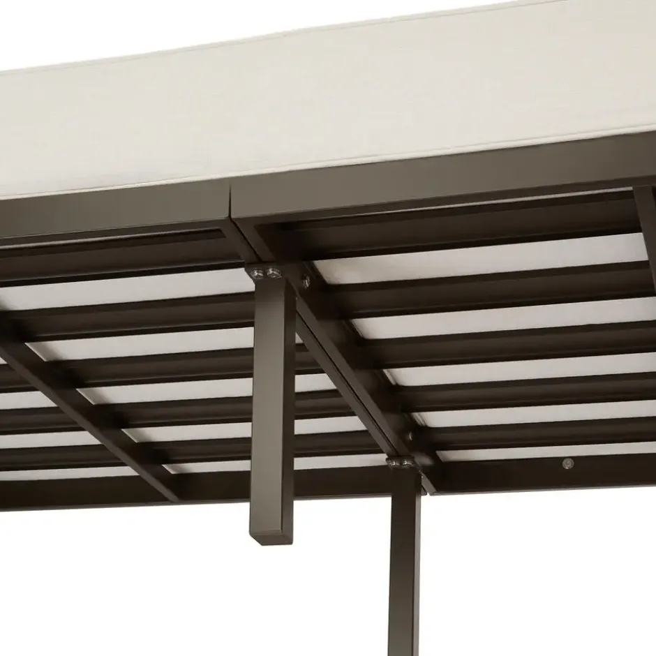 tectake - Tuin-loungebank Comosa, 3-zits, XXL kussens, Bruin / Beige