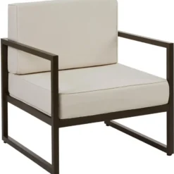 tectake Tuin-loungeset Comosa voor 5 personen, XXL kussens, Bruin / Beige